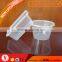  750ml transparent plastic container rectangular with lid