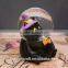 Resin funny black cat kids snow globes halloween water globes