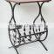 2014 New living room Metal frame magazine storage table sofa side table