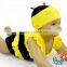 Toddler Children Lovely Bee 2Pcs Swimsuit Black And Yellow Stripe Kids Swimwear