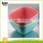 Colorful plastic Square salad bowl