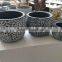 Round cement flower pot for decorative