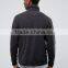 Custom Long Sleeve Zip Crew Neck Without Hood Black Men's 100% Polyester Casual Comfort Fit Breathable Fleece Sweatshirt