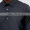 Hot Sale Custom Long Sleeve Spread Collar Mens Pre-Shrunk 65% Polyester 35% Cotton Breathable Slim Fit Casual Navy Shirts
