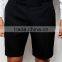 High Quality Latest Custom Slip Pockets Men's Black Slim Fit 100% Cotton Zip Fly Casual Shorts