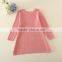Kids CNY sweater dresses, black knitting girl's sweater, round collar long sleeve valentine's day sweater dress