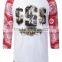 Men's Hipster Hip Hop Graphic Pattern 3/4 Sleeve Baseball T Shirt Fashion Sublimation Printed Raglan Jersey Shirt