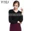 Trend winter cashmere sweater women black v-neck knit pullover