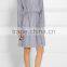Gray Cotton Blend Terry Fabric Ladies Loungewear One Piece Home Wearing Warm Robe with Twill Belt