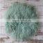 Vintage wool ruffle blanket Newborn felted flokati rug basket stuffer Round fur blanket backdrop photography props