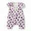 summer kiwi fruit short sleeve 100% cotton baby girl romper
