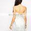 Latest fashion woman party pleated cocktail dress 2016