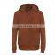 light Brown Men's frosting Leather jacket with hood