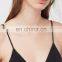 oem service side slit off shoulder v neck sleeveless maxi dress