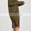 Custom Brand Fashion Women Clothing O Neck Lace Hem Hoodies Oversized Sweatshirt Dress