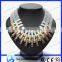 Black fashion chain metal necklace, wholesale chunky statement necklace(JNK0348)