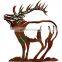 rusted corten steel laser cut metal deer decoration