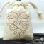 Personalized muslin cotton gift carry pouch bag for bracelets or ring