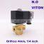 GOGO Normally open 0-7bar Brass high temperature steam 2 way solenoid valve 1/4 inch 220V AC Orifice 4mm FKM direct acting