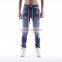 DiZNEW Vintage Stock Custom Skinny Ripped Blue Jeans
