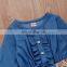 Denim style full sleeve Dress with floral pattern Girl daily wearing Dress Wholesale price