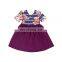 Girl Stripe Flower Twirl Dress Baby Frock Design Pictures Kids Summer Clothes 2019
