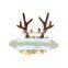 Wholesale boutique rose cute little girls antler flower christmas headband for kids handmade baby headbands