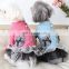Adorable fashion sweet princess skirt fleece winter pet clothes dress