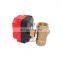 horizontal type CWX-60P 6nm 3/4" DN20 brass 3 way t port motorized ball valve