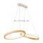 Indoor Modern Home LED Round wood bamboo decorate pendant lamp for dining room