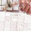 JOYFUL 362-387 Japanese mayu rose gold English letter nail stickers nails 3d adhesive patch nail stickers