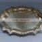 Engraved Electro plated Brass Charger Plate or Serving Tray
