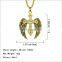 Hip Hop Anha Cross Pendant Brass Setting CZ Stones Necklace Jewelry for Men and Women