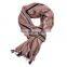 Woman's Scarf Autumn winter 2021 cotton and linen yarn-dyed scarf