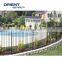 Factory supply powder coated Outdoor black spear top 3 rails aluminum fence for garden /house/hotel/villa