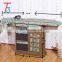 ironing board table wood cabinet with storage basket drawer