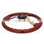 Top Quality Red Universal Power Steering Wheel 350mm Plastic+Aluminum Steering Wheels for Racer