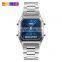 SKMEI 1220 Men's Fashion Casual Gold Quartz Watches LED Digital Dual Time Sport Watches Chronograph Waterproof Wristwatch