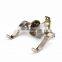 New design zinc die casting satin nickel tubular flush double door handle lever lock for interior wooden door