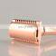 high quality metal double edge razor traditional design rose gold safety razor