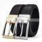 100%genuine leather double-side stitched belt for men fashion dress belt reversible buckle wholesale retail OEM ODM