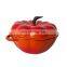 Cast Iron Cookware Orange Enamel Pumpkin Casserole Pot