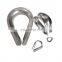 Stainless Steel 304 US Type Thin Wire Rope Thimble / Wire Rope Cable Thimble Manufacturer