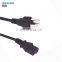 OEM  Usa Computer 3pin plug Power cables Supply Ac Extension power Cord computer  Lead Cable