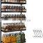 Wall Mount Spice Rack Organizer 5 Tier Height Adjustable Hanging Spice Shelf Storage for Kitchen Pantry Cabinet Door