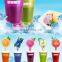 New 2022 Homemade BPA Free Coffee Squeeze Pinch Frozen Reusable Fancy Smoothie Plastic Cup