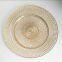 Factory Wholesale China Antique Rose Gold Colorful Wedding Glass Charger Plates