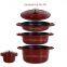 4-Piece Enameled Cast Iron Stackable Cookware Set