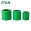 IFAN Wholesale Green Plastic PPR Equal 20mm Socket PPR Tube Fittings