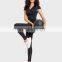 2023 Wholesale Custom Logo Short Sleeve T-Shirt Match Peach Hip Leggings 2 Pcs Gym Yoga Suit Set Women Workout Fitness Wear